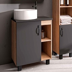 Grossman Тумба с раковиной Флай 60 GR-3013 дуб сонома/серая – фотография-3